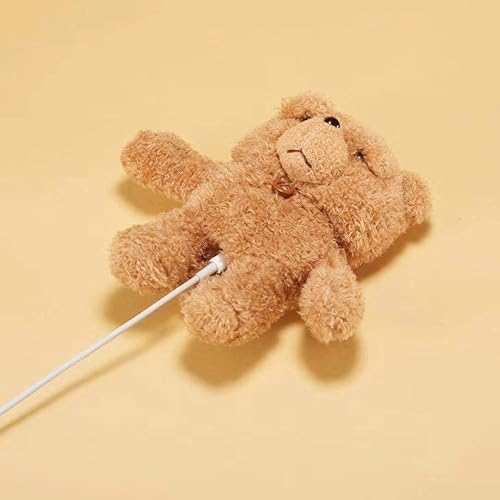 Miniatura 5 de Bonita funda de peluche única y creativa con diseño de oso de peluche marrón, compatible con Airpods Pro, funda de auriculares de dibujos animados