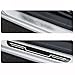 4 Pcs Car Door Sill Protector for Jaguar XE XF, Stainless Steel Kick Plates Welcome Pedal, Non-Slip Auto Decoration Accessories,A/Blue