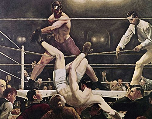 Affiche sur toile George Bellows Dempsey et Firpo cadre jeux et sports