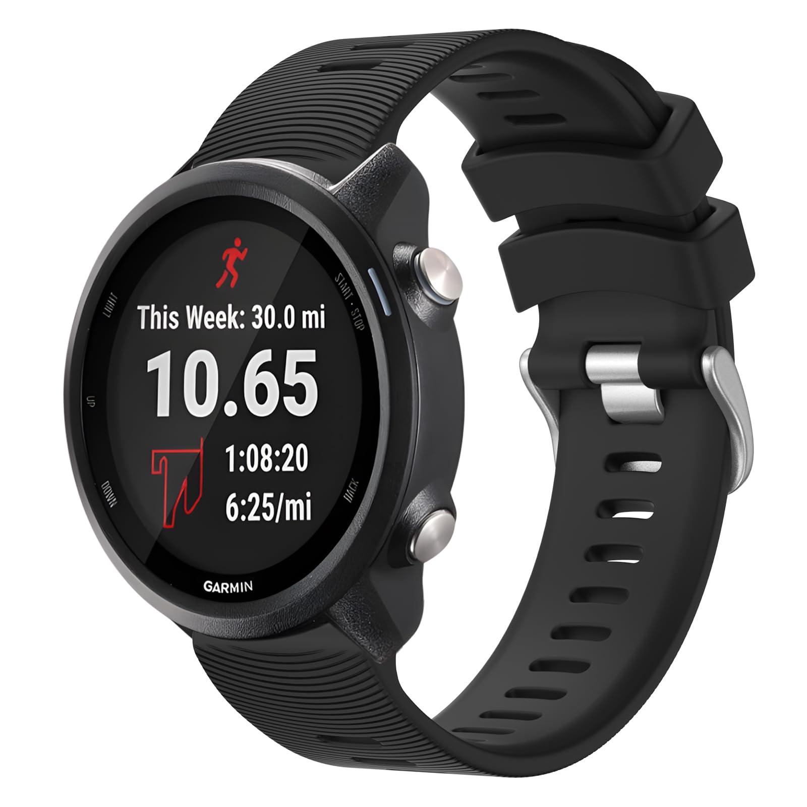 Tobfit 20mm Straps Compatible with Garmin Forerunner 165/165 Music, Forerunner 55/158,245/245 Music, 645/645 Music Band for Women Men, Silicone Strap for Garmin Watch-picture-16