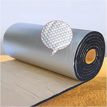 Car Sound Deadening Mat,Noise Sound Deadener,Insulation Mat Aluminum Fiber,Car Noise Control,Acoustic Dampening Moistureproof Waterproof  Color 5mmthk , Size 1*1M1m2