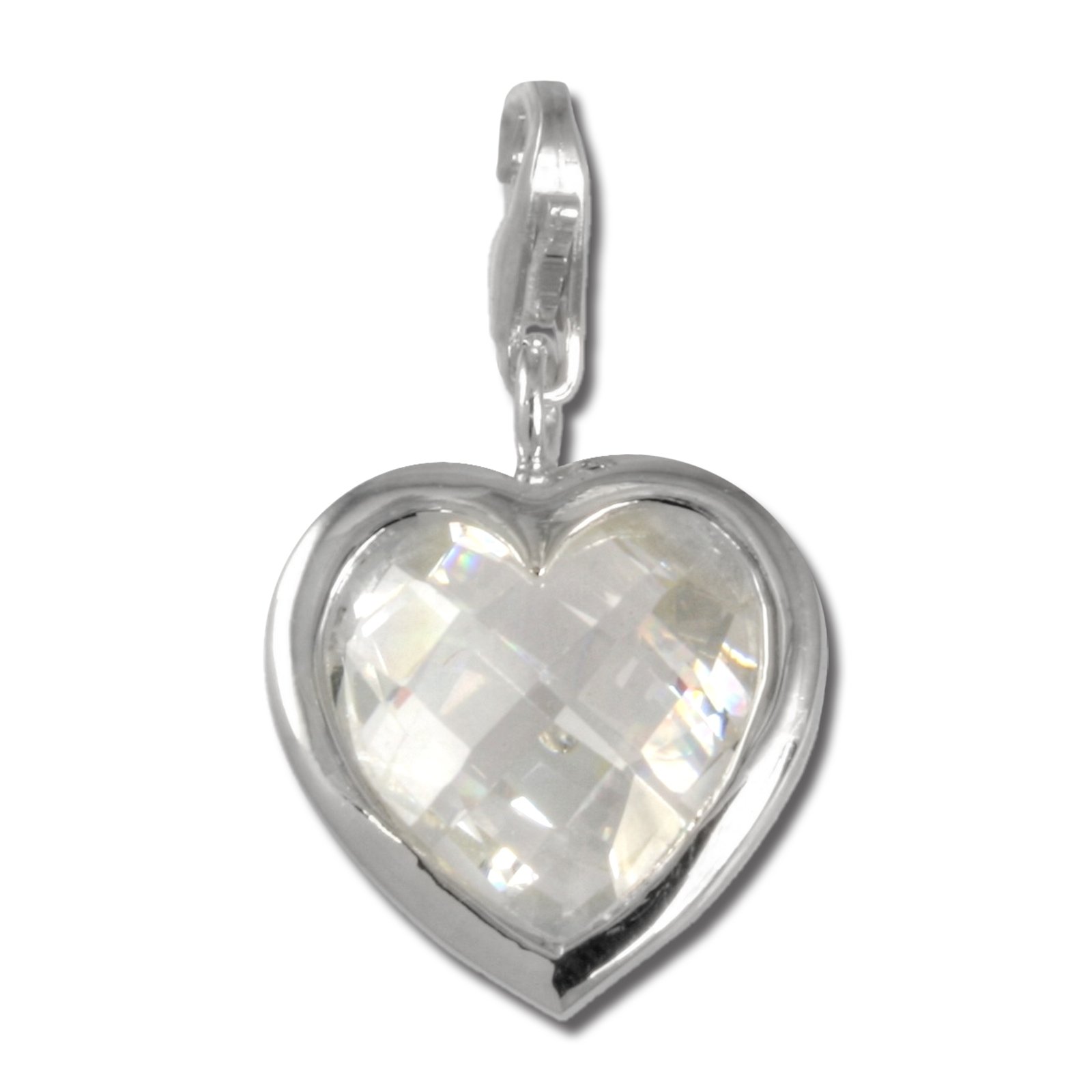 FC1045W SilberDream SilberDream Schmetterling Charm 925 Silber - Anhänger Mit Weißen Zirkonia | Für Armband & Halskette 925 Echt Silber Schmetterling Charm Zirkonia Weiß Bettelarmband
