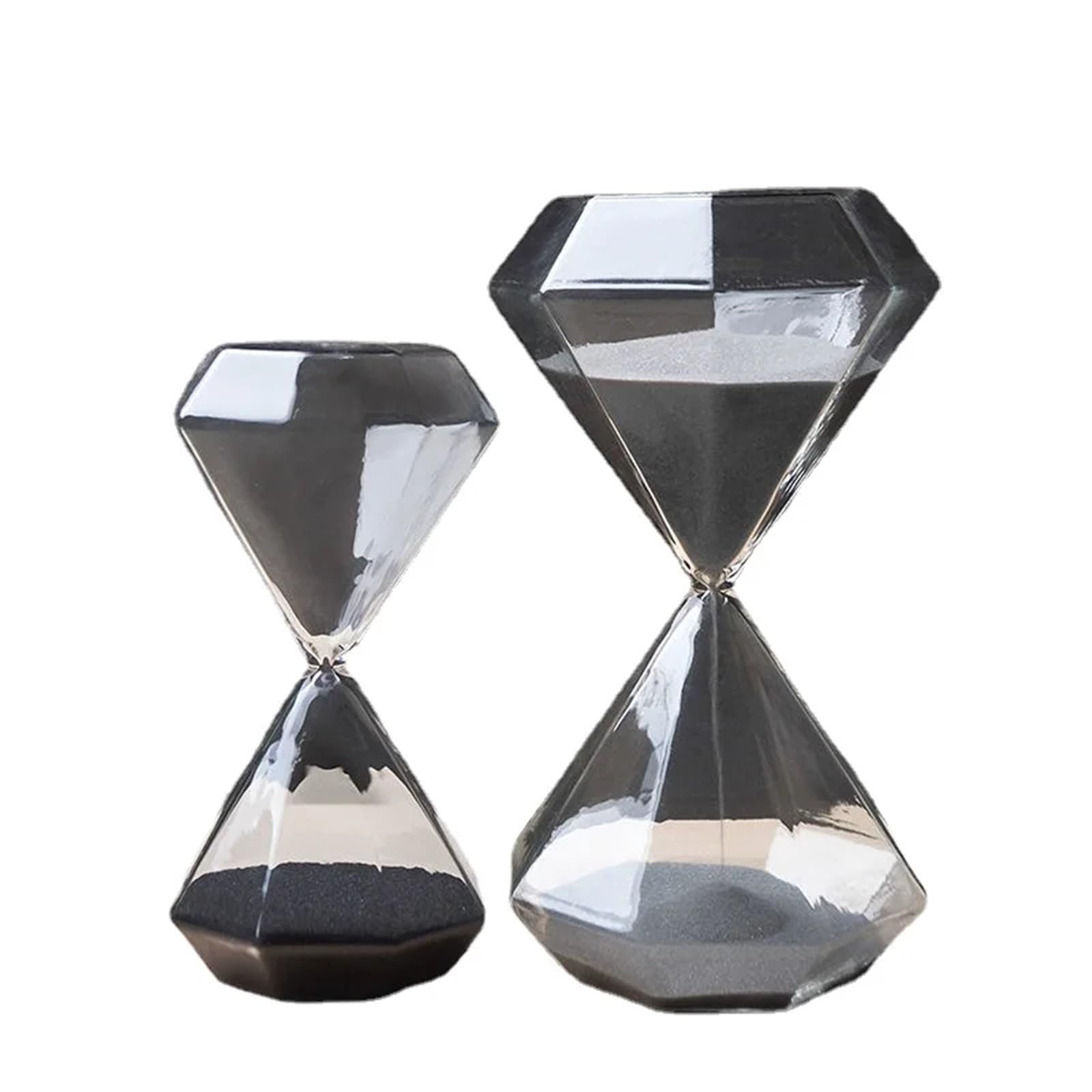 Temporizador de Reloj Arena 30 Minutos, diseño Moderno, decoración Oficina, Adornos, cumpleaños, Temporizador para Escuela(Black)