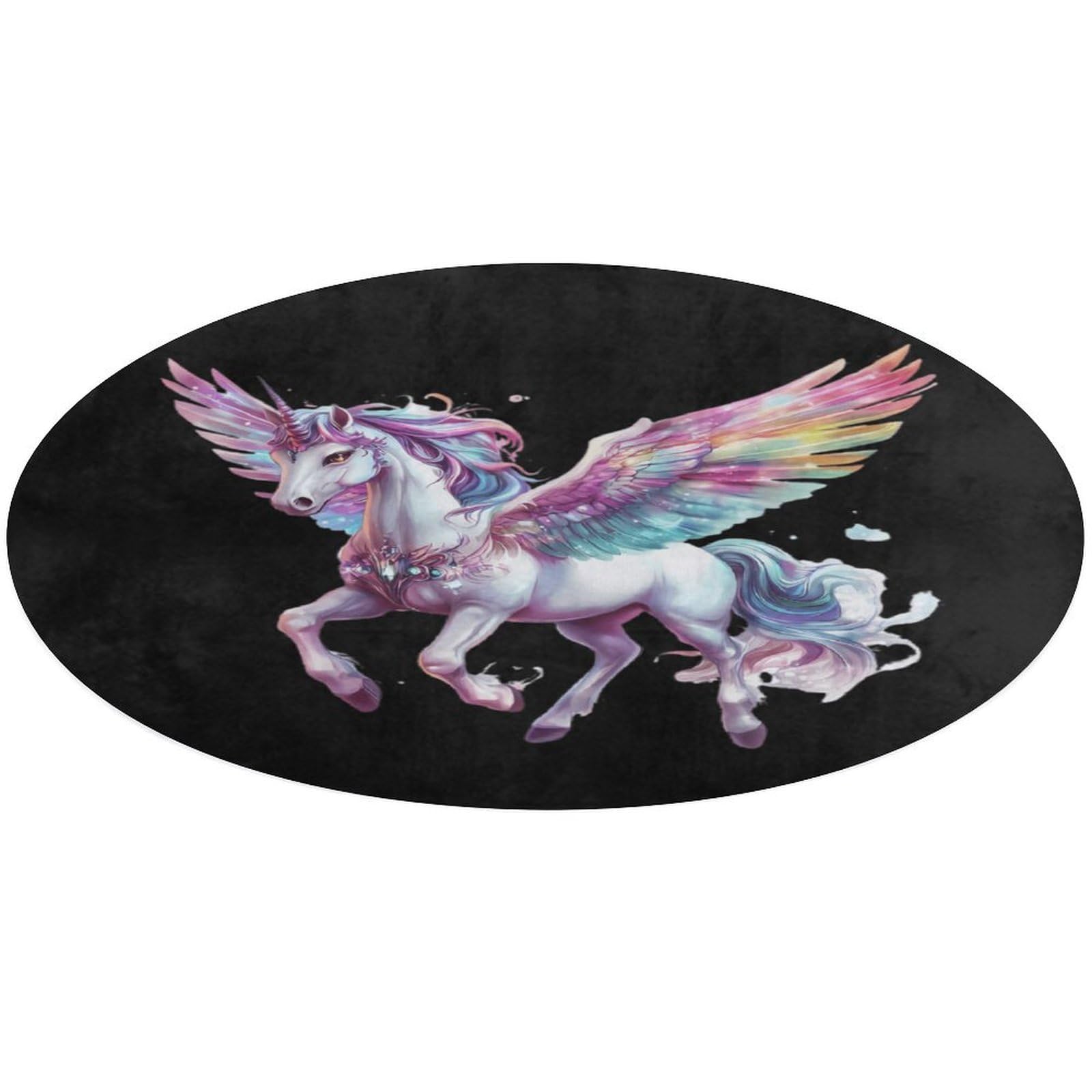 Alfombra de caballo Flying en terciopelo suave y diseño artistico exclusivo