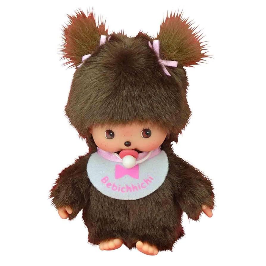 花博　ベビーモンチッチ baby monchhichi Amazon.com: Monchhichi Bebichhichi Mini Girl with White Bib