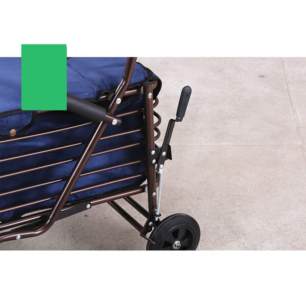 Cesta para caminante para personas mayores, cesta liviana para caminante para personas mayores, andador de 4 ruedas con ruedas, frenos bloqueables, cesta para caminar, ayuda para l