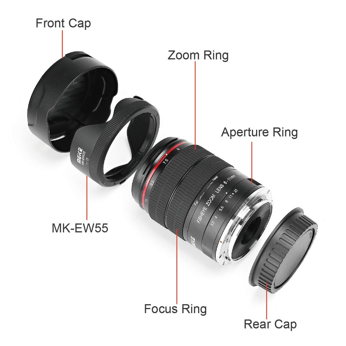 Amazon.co.jp: Meike 6-11mm F/3.5 広角 APS-C マニュアルフォーカス