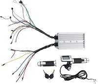 BuyWeek 1500W Elektromos Kerékpár Vezérlő Készlet - 36/48V Kefe Nélküli Motor Szabályzó LCD Kijelzővel és Gázkarral 22,5mm Kormányhoz 1