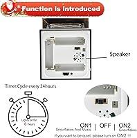 Vista 5 de Linterna de Globo de Nieve Navideño de 10" con Muñeco de Nieve de Granja, Globos de Nieve Giratorios Brillantes Iluminados con Música