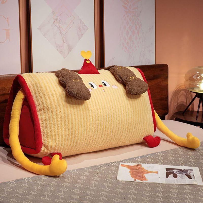 Oreiller de lecture en peluche XJBTBA : coussin de coin et soutien lombaire de lit