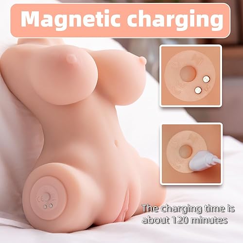 Miniatura 5 de Muñeca sexual femenina vibradora, torso, masturbadores masculinos automáticos con motor de succión, vibrador de bolsillo 3D para adultos, juguetes