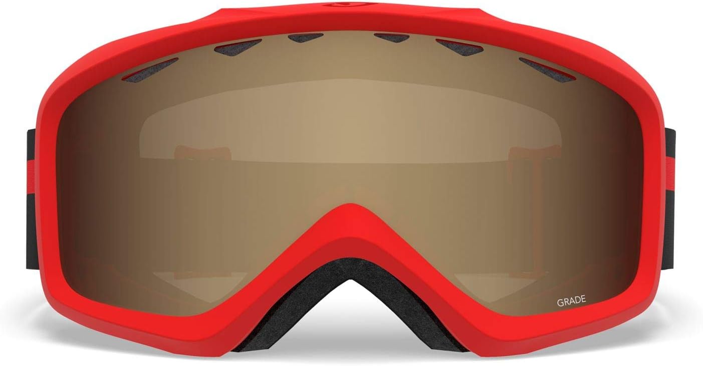 Giro Grade Youth Snow Goggles Black Red Podium Amber Rose