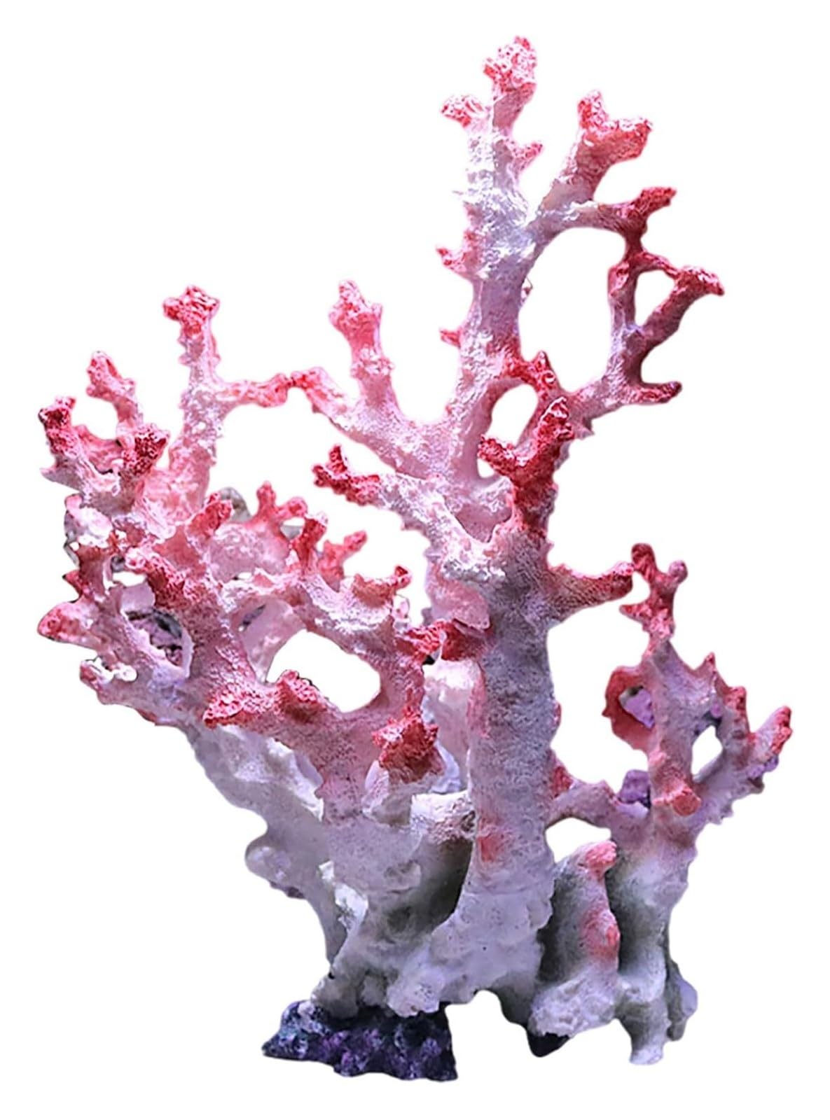 Dekoracje do akwarium, dekoracje z koralowców do akwarium, ładne ozdoby z żywicy koralowej do aranżacji krajobrazu akwarium, C(Pink)