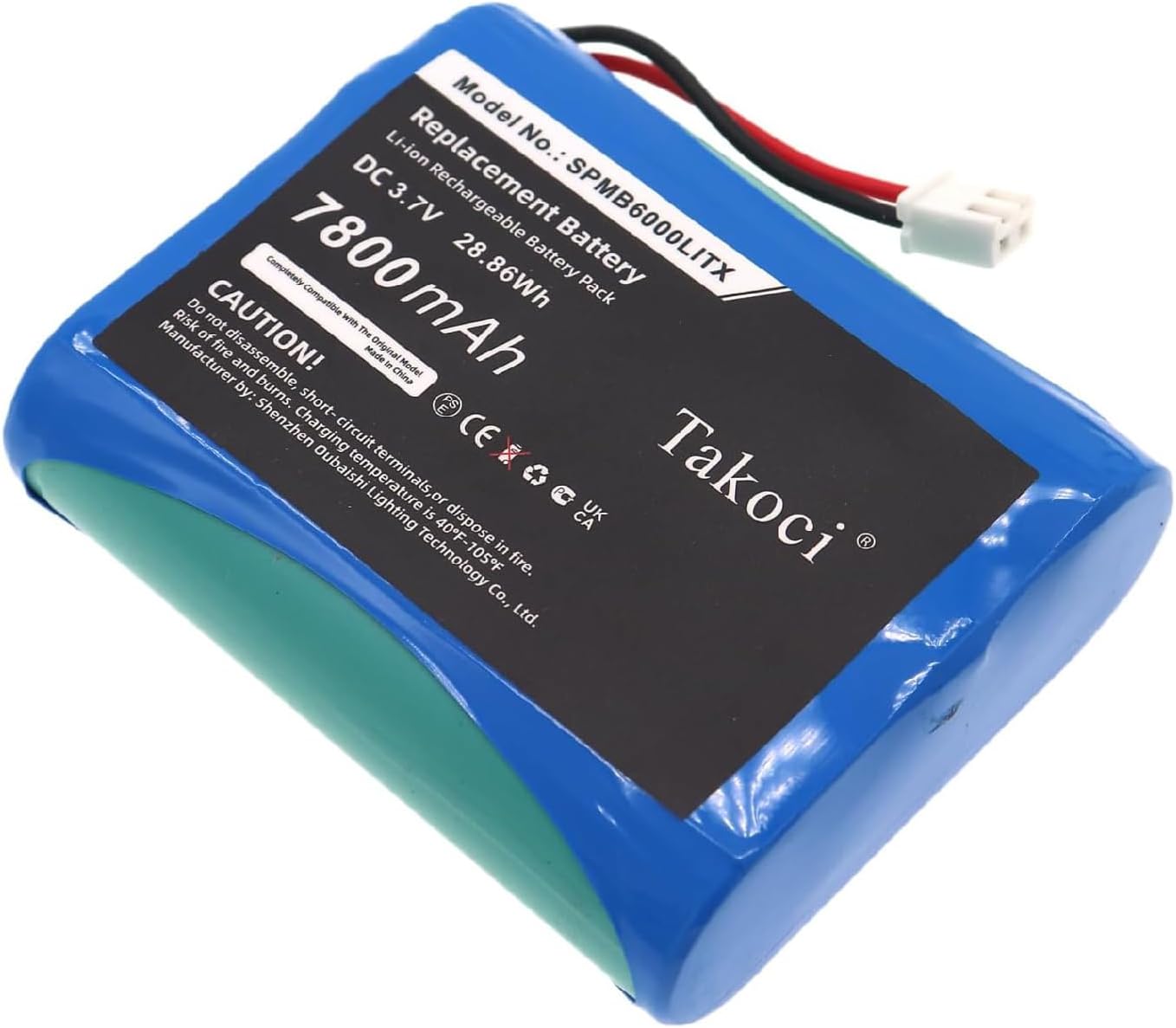 7800mAh Replacement Battery for Spektrum Transmitter iX12 NX6 NX8 Part Number SPMB6000LITX