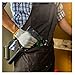Elfzone Woodworking Apron For Men - Tool Arpon For Men, Work Arpon with Cross Back Adjustable，For Garden, Kitchen, Cafe, M-L (Black)