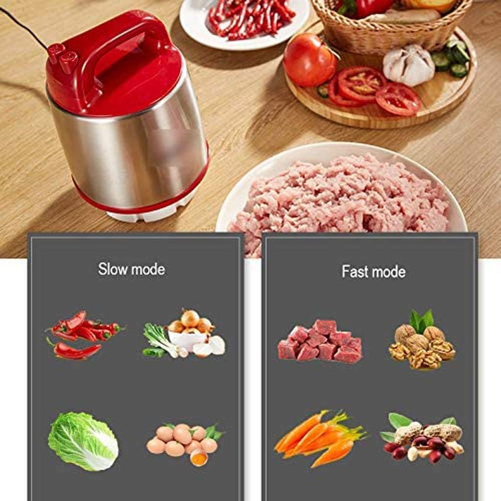 Electric Food Chopper,2 Speed Kitchen Meat Grinder Mincer for Fruit Cheese Nuts,6L Large Capacity, for Baby, Onion,Vegetables