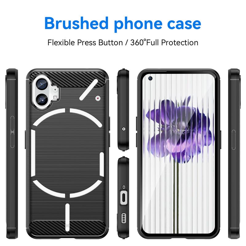 Image of Hybrid Carbon Fiber Back Case for Nothing Phone 1 (Black)