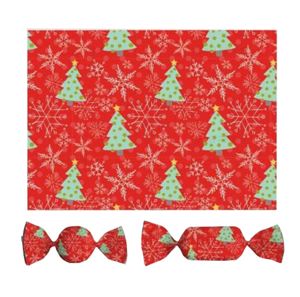 Maya Star Mixed 500 Sheets Parchment Nougat Making Wrappers Candy Twisting Sweet Wax Paper Sugar Candy Wrapping Paper 5x3.5Inch (Christmas Theme)