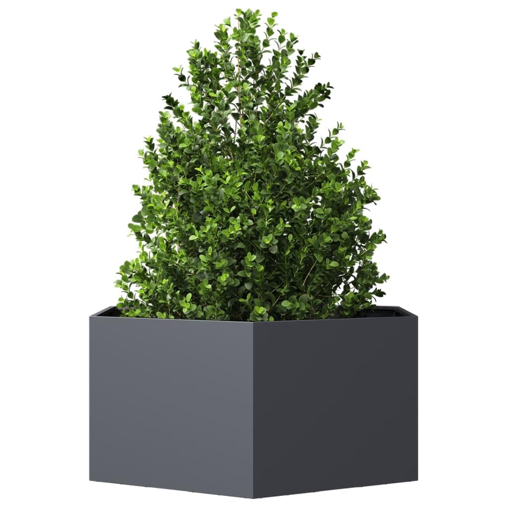 Pflanzkübel Pflanzbeet Pflanztopf Wetterfest Garten Pflanzkasten Pflanzenbeet Kräuterbeet Blumenkasten Blumenkübel für Balkon Pflanzenkübel Anthrazit 104x90x45 cm Stahl