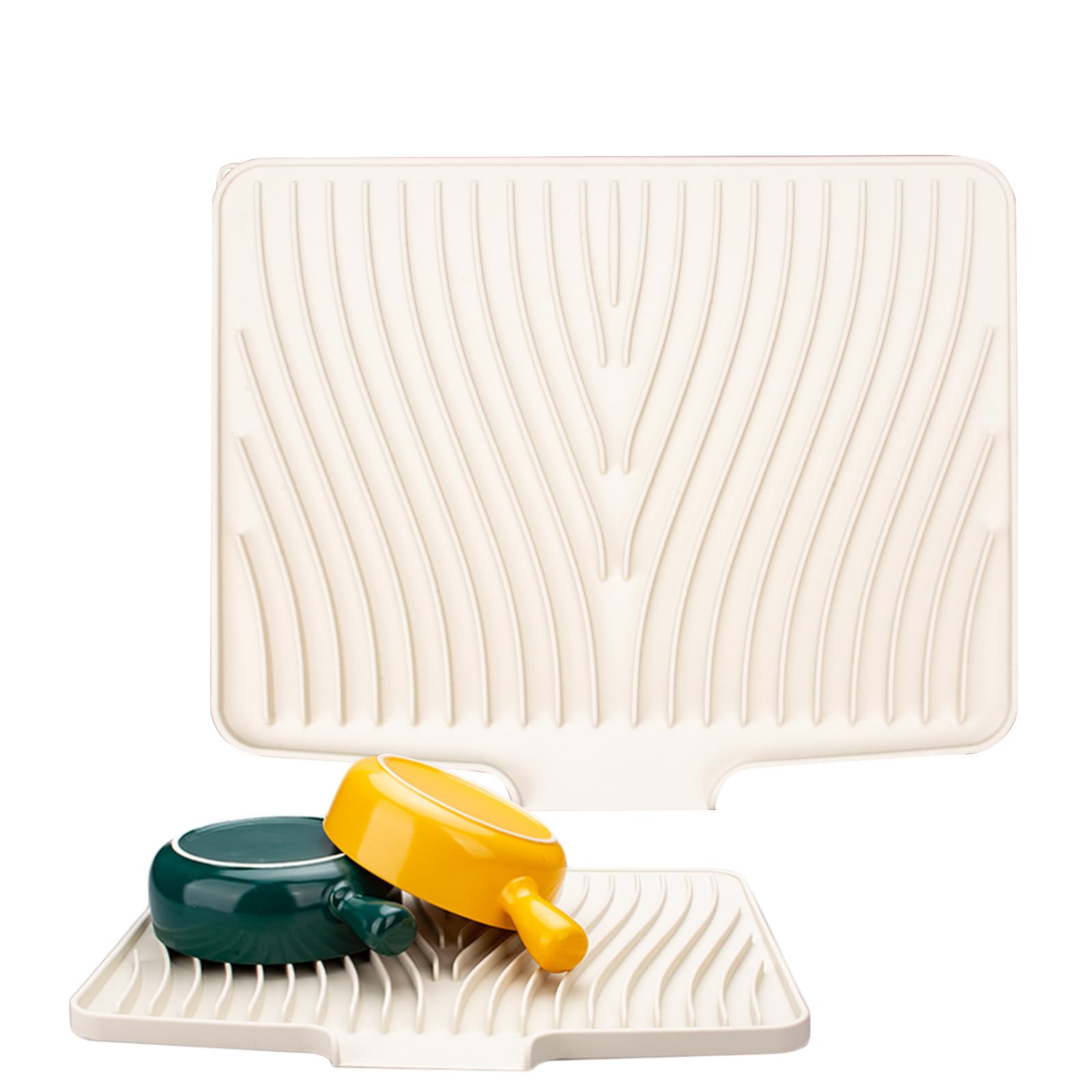 RoseFlower Draining Board Mats for Kitchen Counter Silicone Dish Drying Mat for Kitchen for Draining Sink Silicone Dish Drying Mat