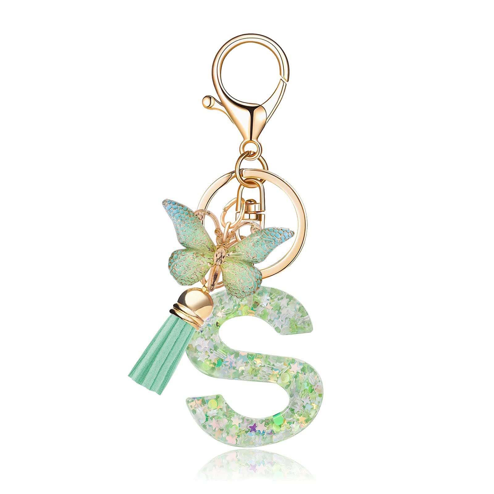 chuppinz Keychain for Girls Cute, Aesthetic Butterfly Keychain with Tassel, Bag Charms for Handbags, Cute Keychains Aesthetic, Name Keychain for Personalization-picture-16