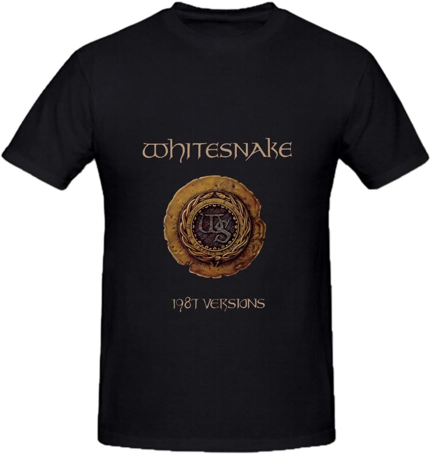 Whitesnake 1987 Versions Soundtrack Men Crew Neck Design Shirt Black