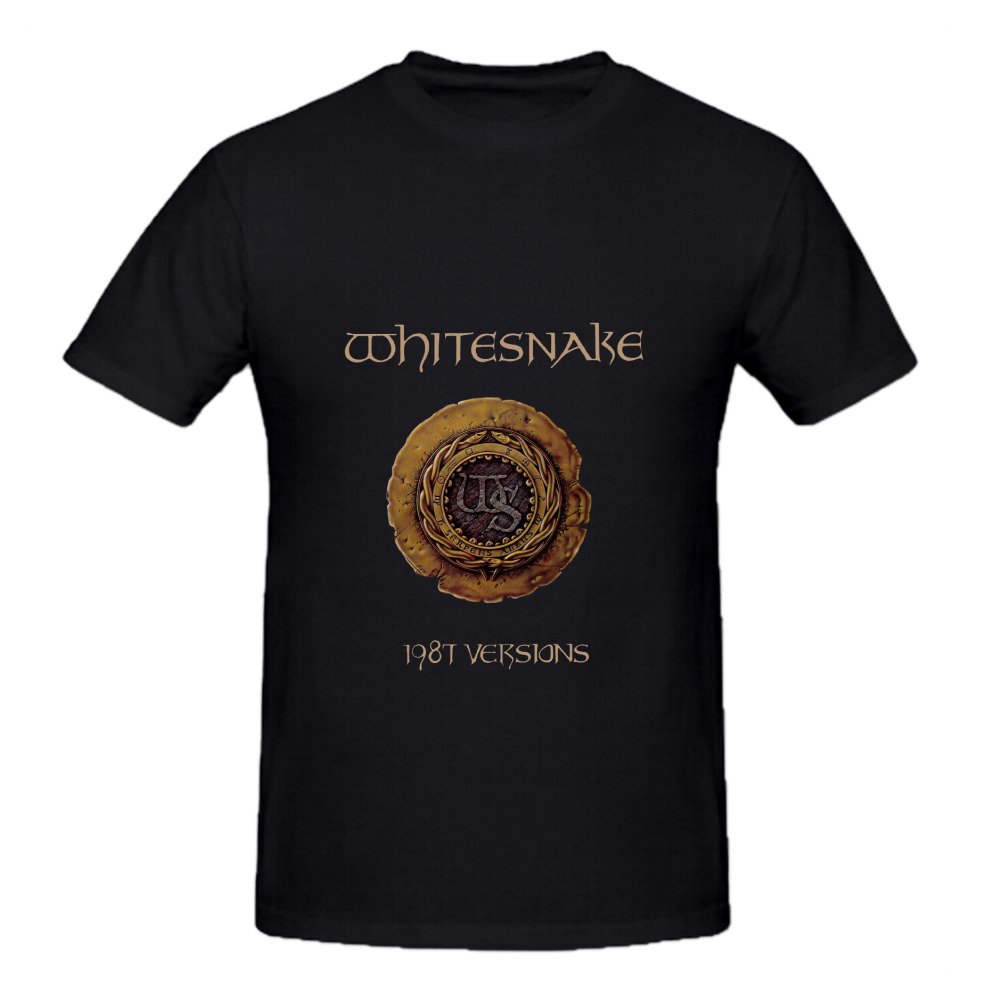 Whitesnake 1987 Versions Soundtrack Men Crew Neck Design Shirt Black