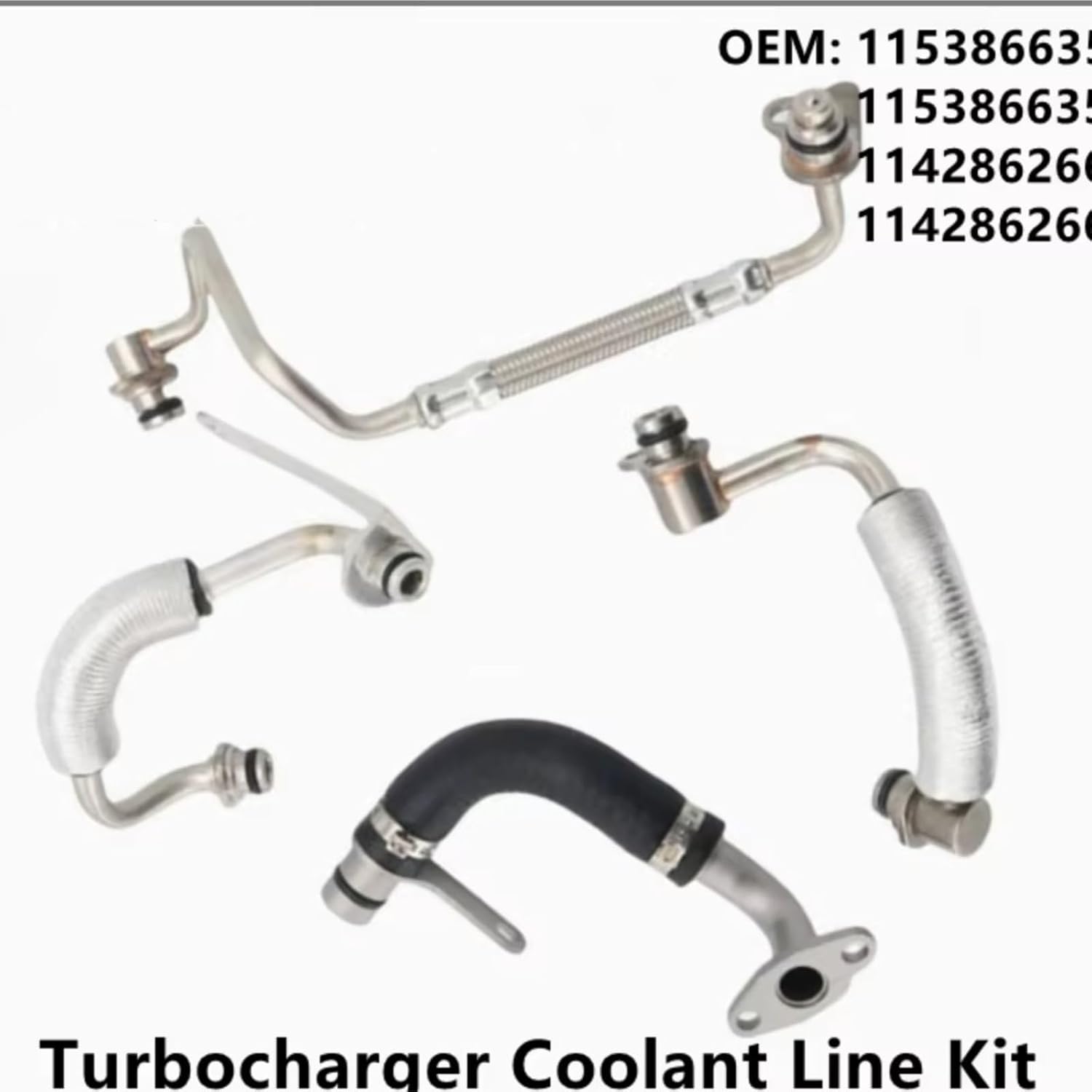 For BMW for F10 F22 F20 F30 Auto Engine Turbocharger Coolant Line Replacement Kit 11538663516 11538663517
