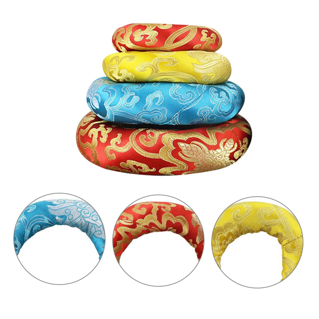 Set De 3 Cojines De Goma Para Cuencos Cantores – Almohadillas Antideslizantes, Duraderas Y Portátiles