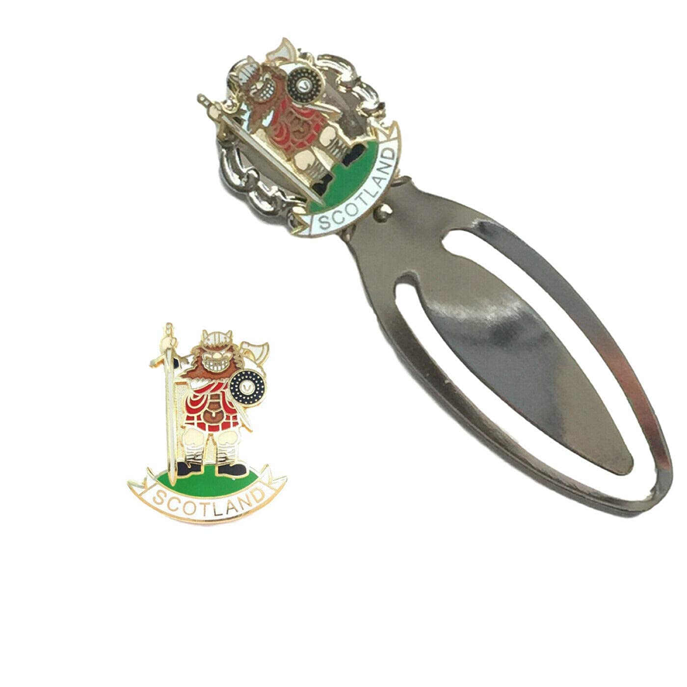 Smartbadge® Scotland Clan Warrior Enamel Badge & Scotland Clan Warrior Bookmark-T1083