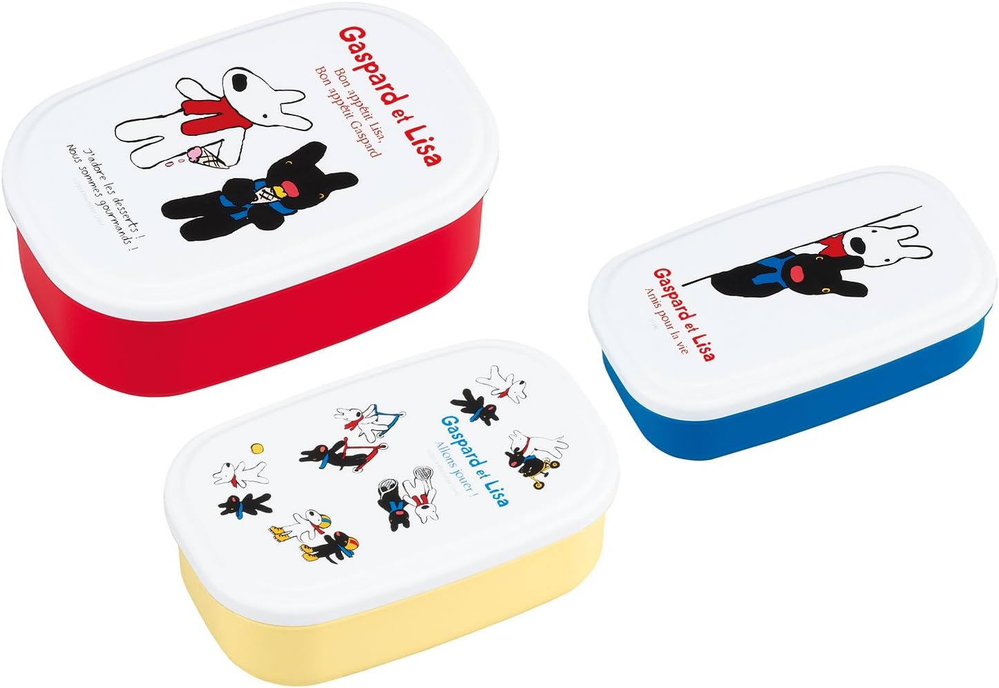 Gaspard et Lisa Design Nesting Microwavable Food Storage Boxes Set of 3pcs