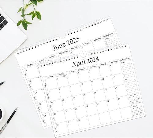 Miniatura 4 de Calendario 2024-2025  Calendario de pared 2024-2025 de enero de 2024 a junio de 2025, calendario de 18 meses con papel de primera calidad,
