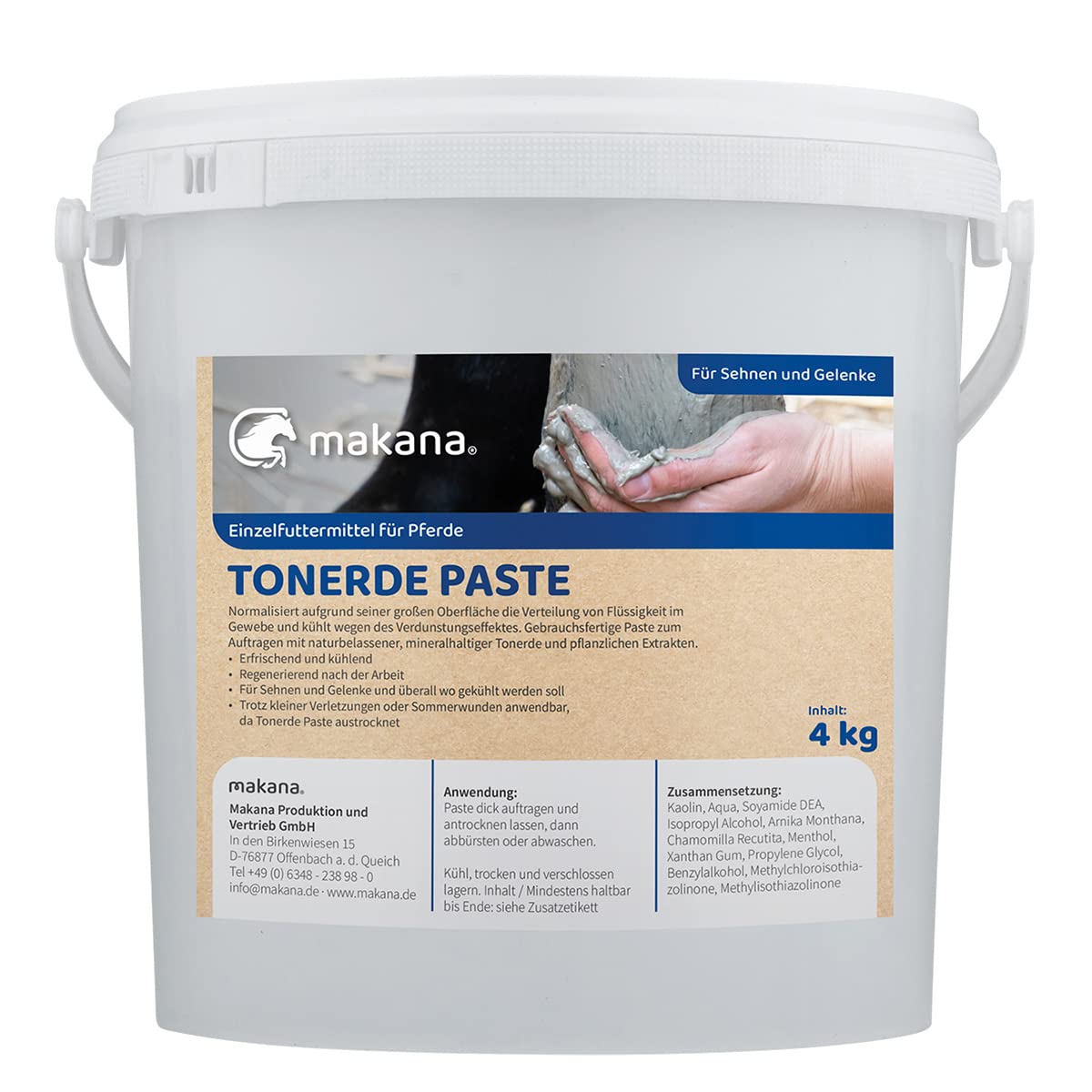 Makana Tonerde Paste, erfrischend & kühlend, 4 kg Eimer