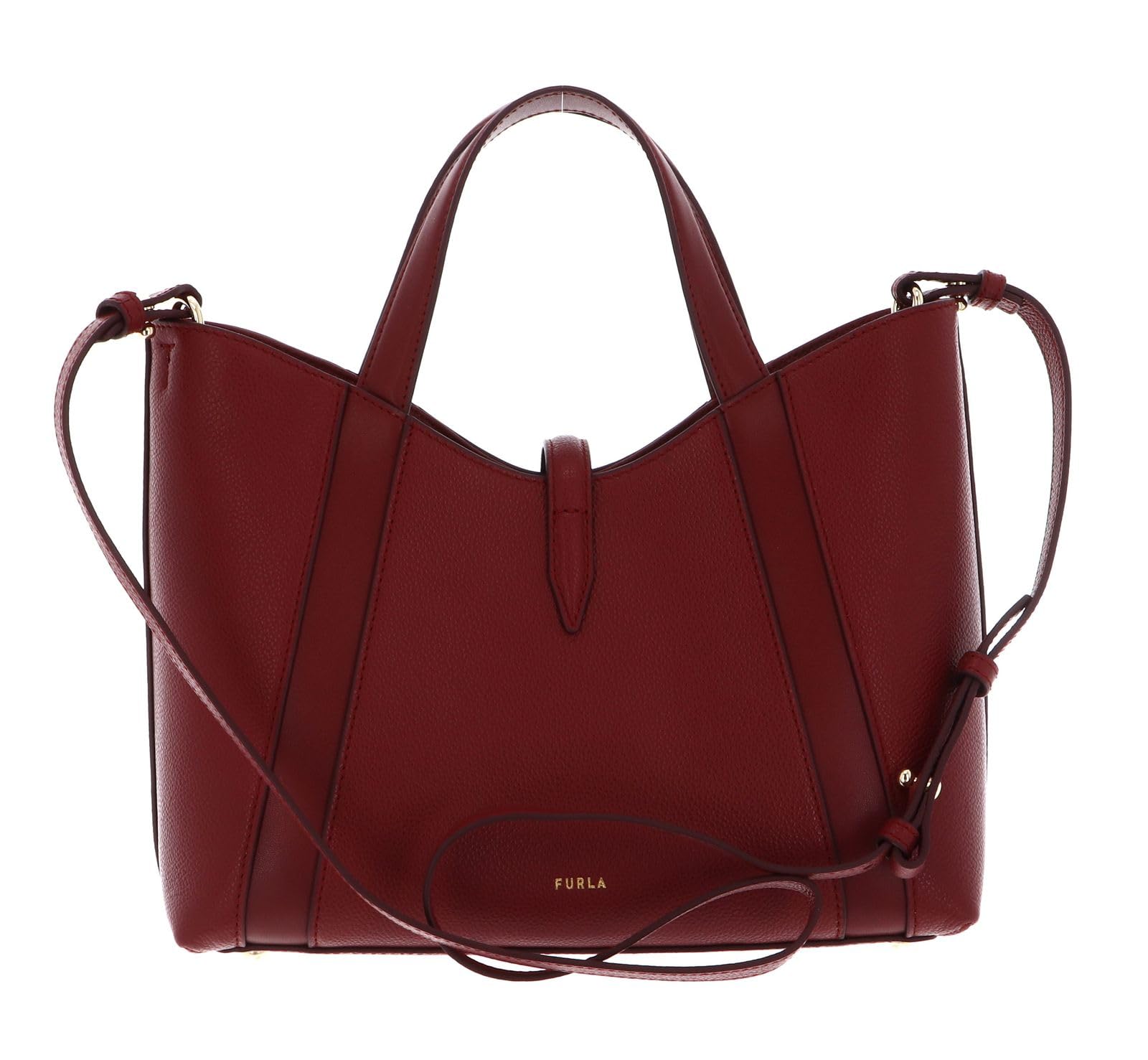 Furla Cuero bolso shopper Goccia Tote Bag CILIEGIA d rojo oscuro
