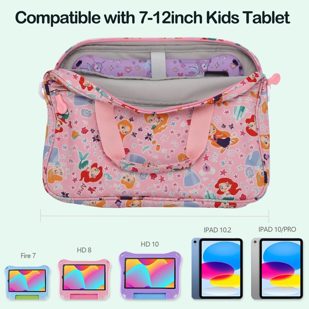 Kids Tablet Bag for Boy Girl Toddler Carrying Tablet Sleeve Carrying with Handle Shoulder Strap 13 inch
