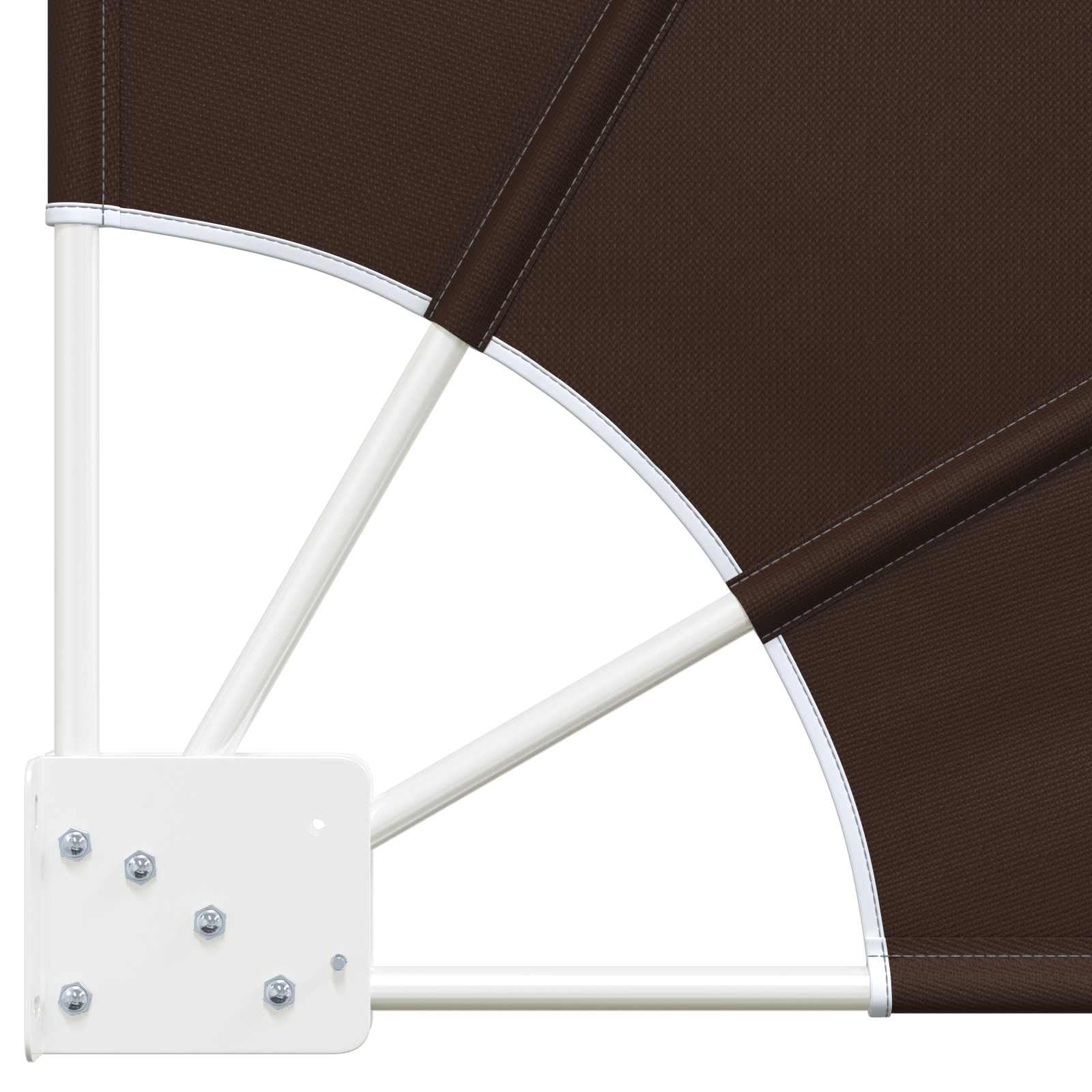 Frangivista per balcone, 140 x 140 cm, in poliestere, marrone, protezione UV, per terrazza e balcone, pieghevole, con robusto telaio in acciaio, per uso esterno su giardino, gazebo e tettoia
