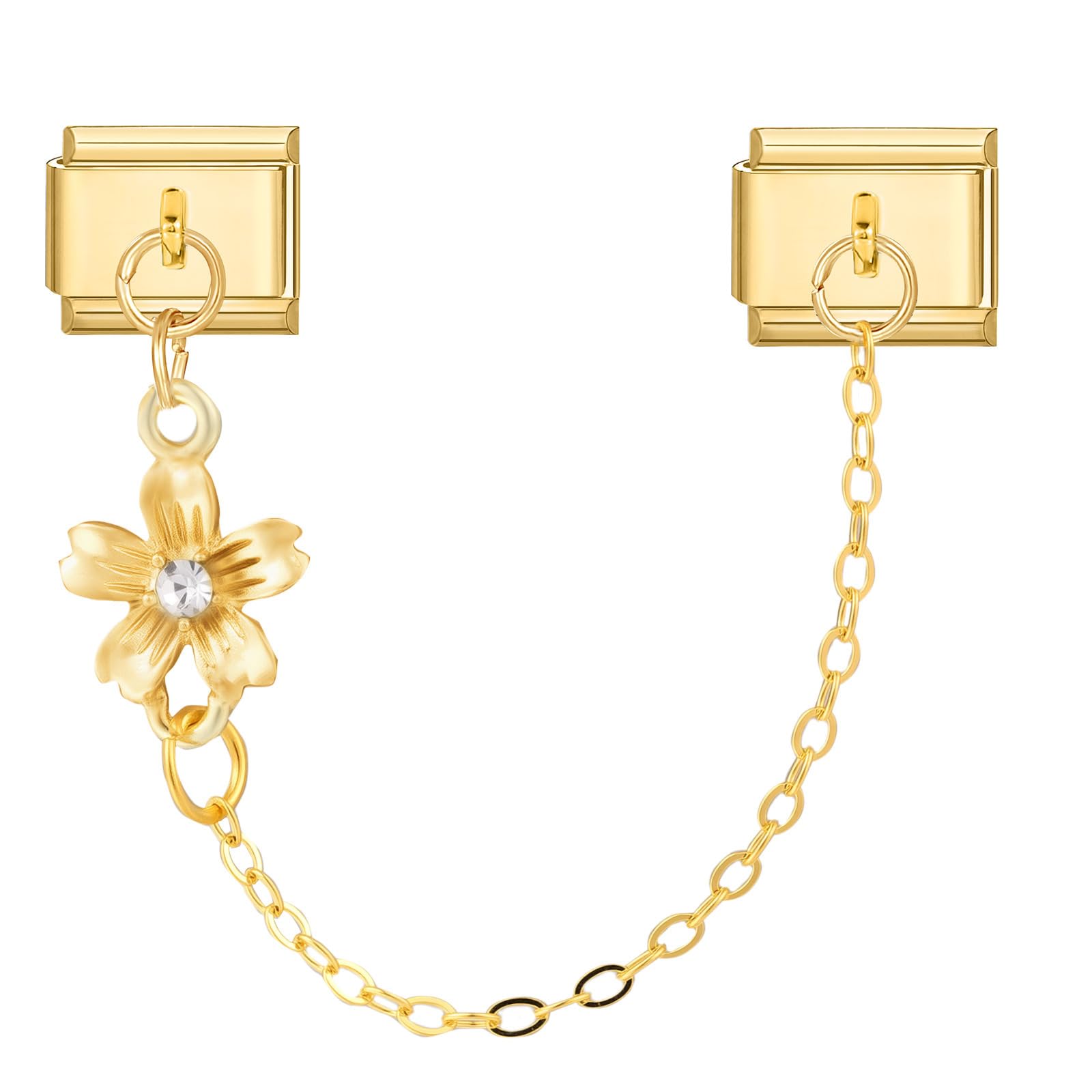 Italian Charm Bracelet Set, DIY Abnehmbar Titanstahl Module für Italienische Armbänder, Italian Charms Armband Set Geschenk für Herren Damen Jungen Mädchen