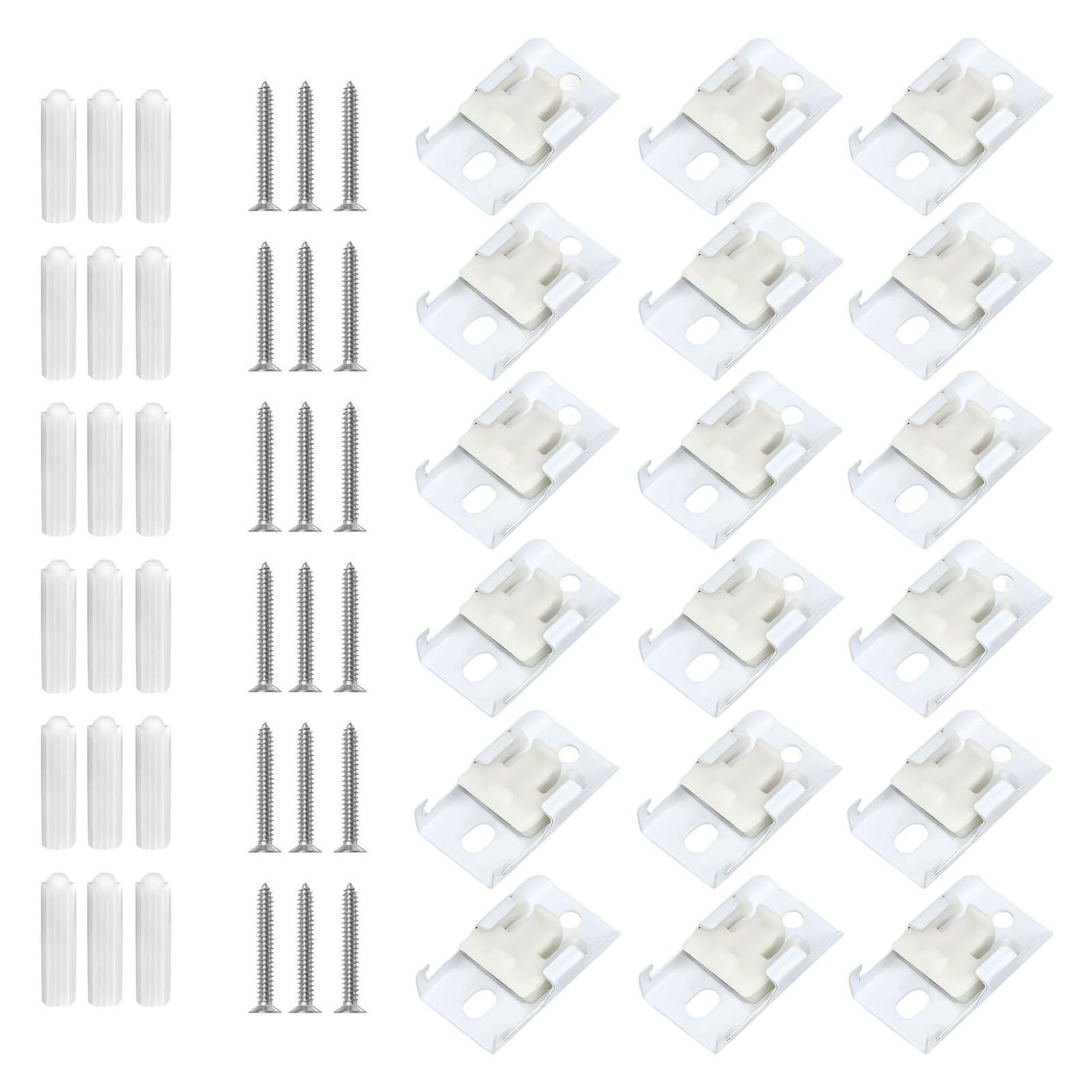 18Pcs Curtain Ceiling Mounting Brackets Curtain Track Top Mounting Hardware for Secure and Simple Installation Ceiling Track Hardware