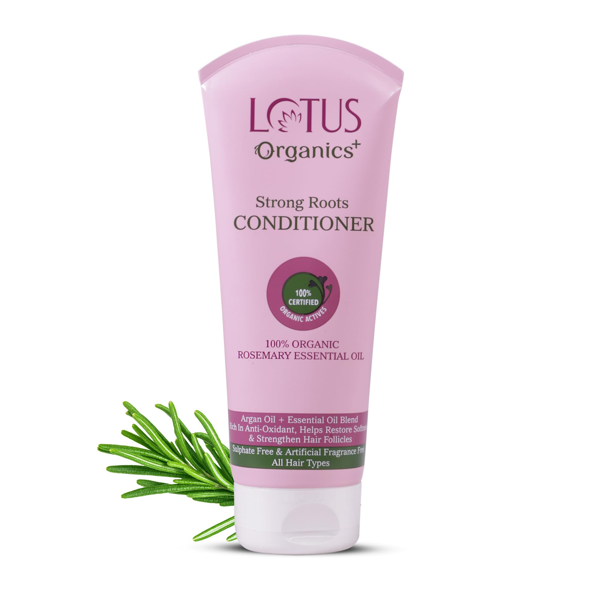 Lotus Organics+ Strong Roots Conditioner | 100% Organic Rosemary Oil & Argan Oil | Helps Strengthen Hair follicles & Restore Softness | Sulphate & Artificial Fragrance Free | All Hair Types | For Women and Men | 200 ml-picture-44