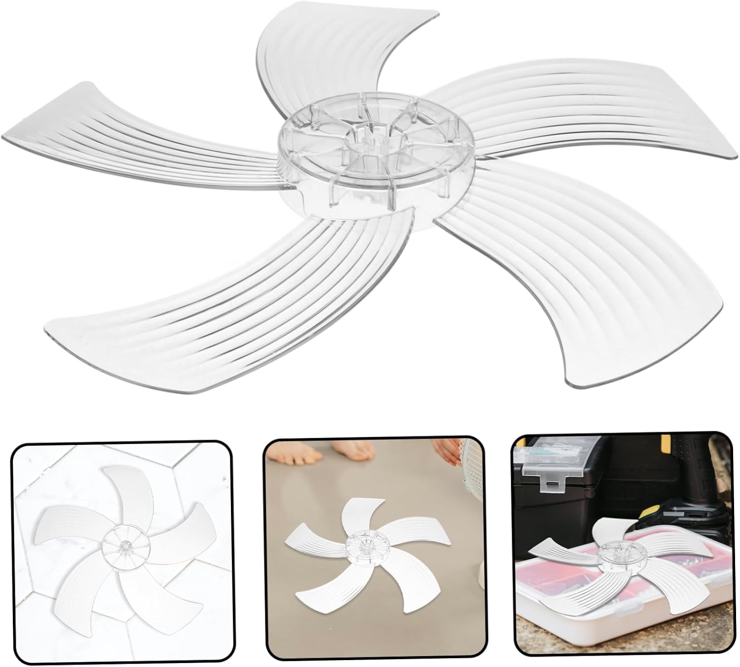 Replacement Fan for Household Pedestal Fan Transparent Easy to Install and Fit for Table