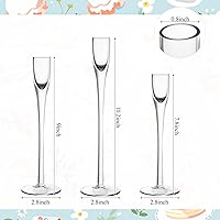 Vista 3 de Maxcheck Portavelas de cristal para boda, portavelas decorativos transparentes a granel, se adaptan a velas de 3/4 pulgadas de grosor para centro