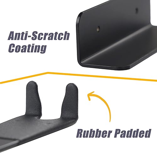 Miniatura 5 de Venzo Soporte para colgar en la pared con pedal de almacenamiento para bicicleta en interiores, ideal para garaje y cobertizo