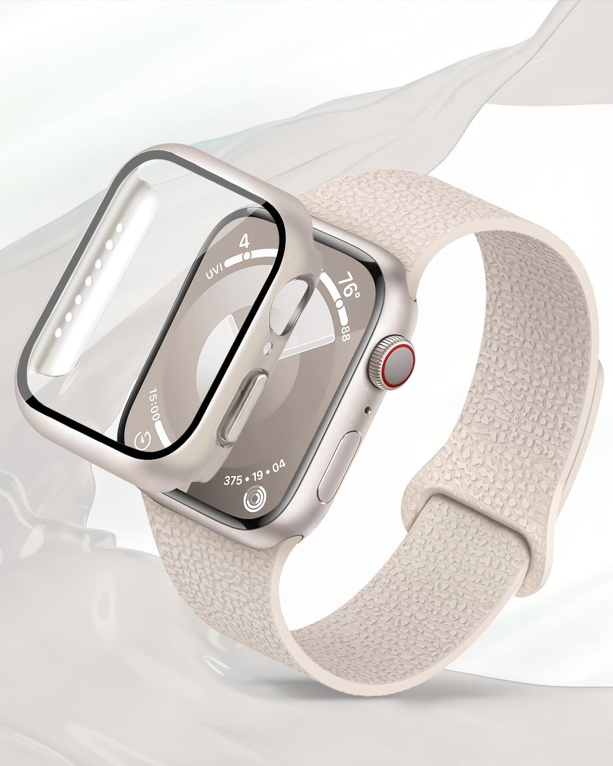 Magnetic Silicone Band and Case Compatible with Apple Watch Band 40mm 41mm 42mm 44mm 45mm 46mm Women Men, Soft Waterproof Sport Strap for iWatch Series 11 10 9 8 7 6 5 4 3 2 1 SE - Image 2