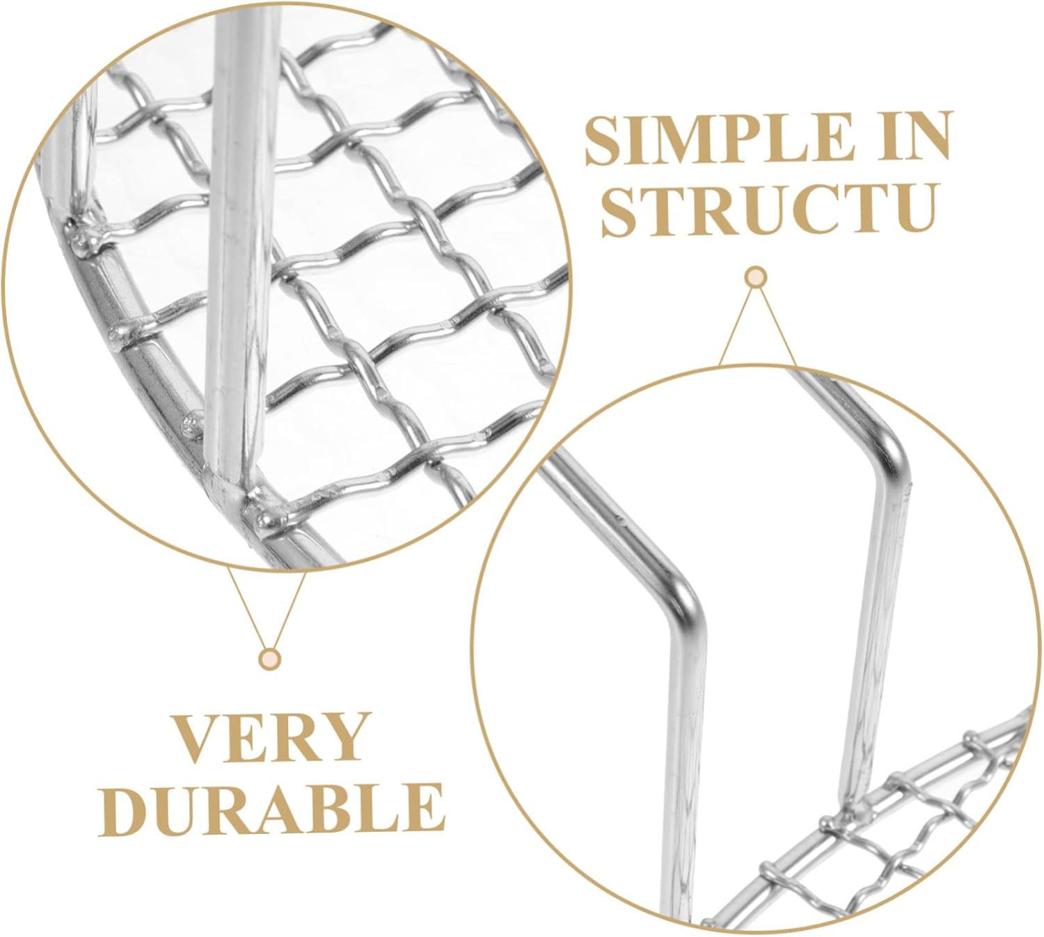 TOYANDONA Grill Rack Mesh Barbecue Wire Mesh Grill Outdoor Stainless Steel Bbq Tool Fit Mat