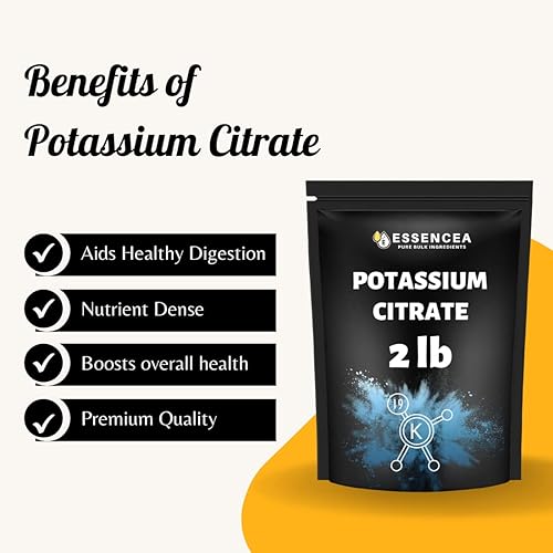 Miniatura 2 de Essencea Pure Citrato de potasio en polvo 2 libras ingredientes a granel  100 citrato de potasio  Suplemento de alta calidad 32 onzas el embalaje