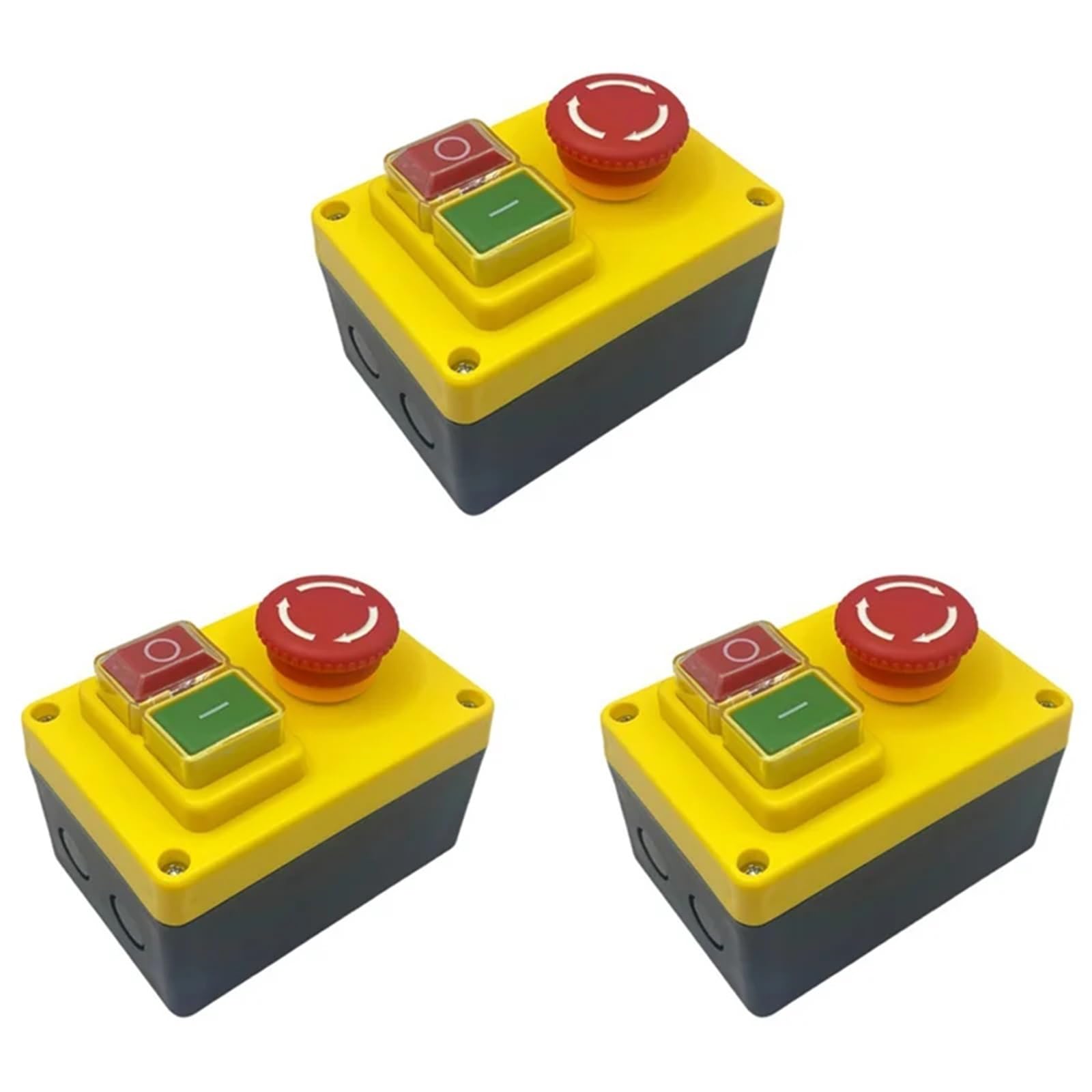 Interruptor pulsador electromagnético PHFU-3X KJD17D de 250 V y 16 A, interruptor de parada de emergencia for herramientas eléctricas y máquinas herramienta.