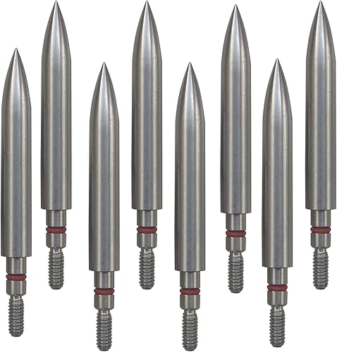 Miniatura 67 de Puntos de flecha de 100/125/150/200/300 granos, puntas de campo de tiro con arco, rosca de acero inoxidable en puntas de campo de tiro con arco