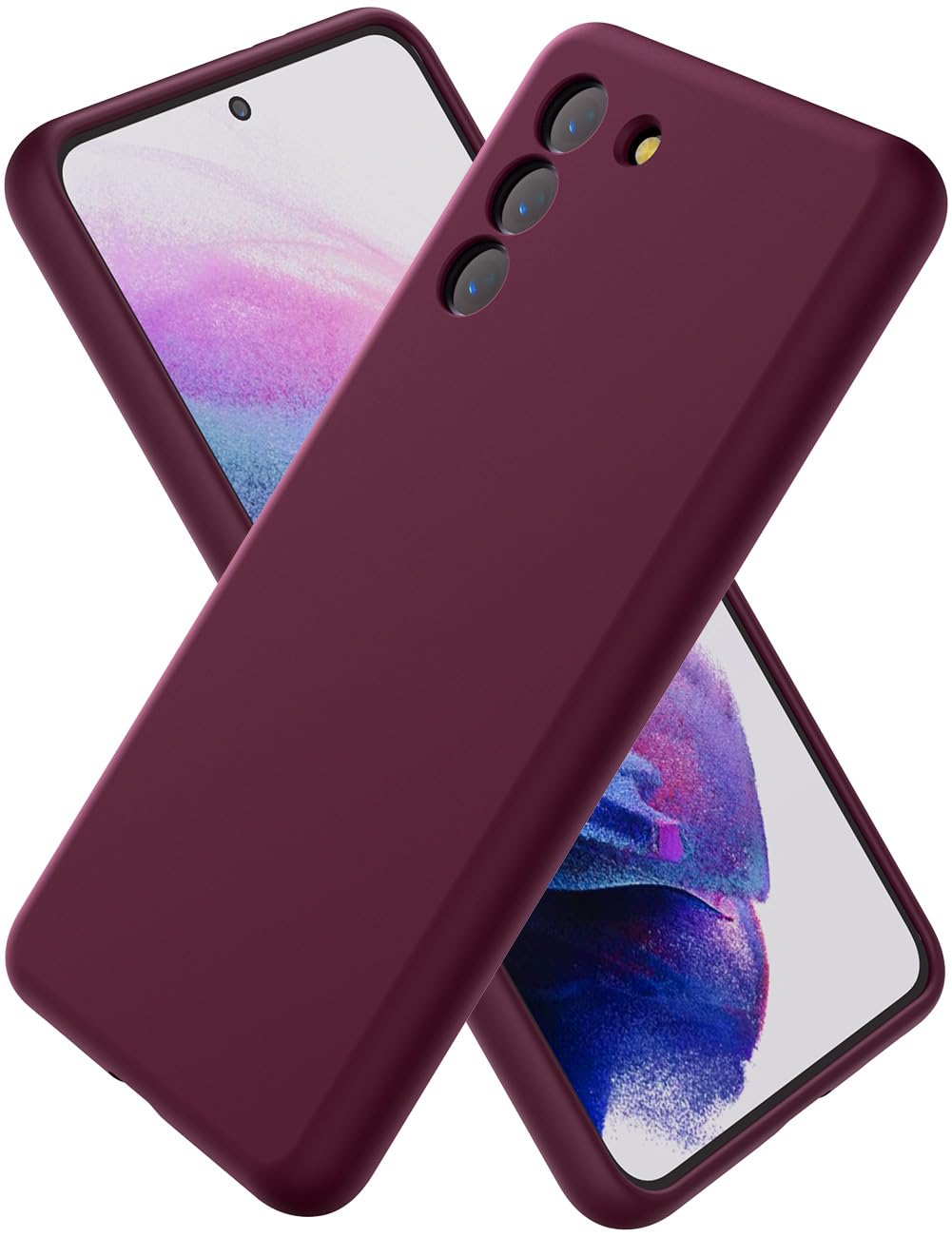 CUZMIGO for Samsung Galaxy S21 Plus Case Liquid Silicone, Slim Fit Thin Soft Shockproof Phone Case for Women Girl Men Cute, Upgraded Camera Protection