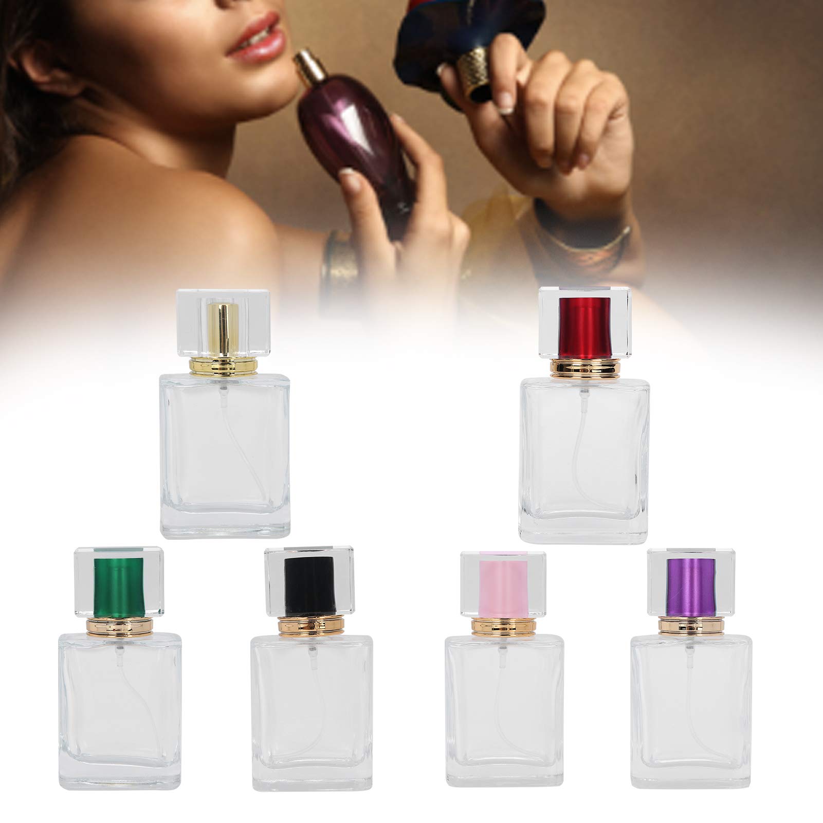 Amazon | Semme 詰め替え香水ボトル 6本 50ml カラフルな空のスプレー
