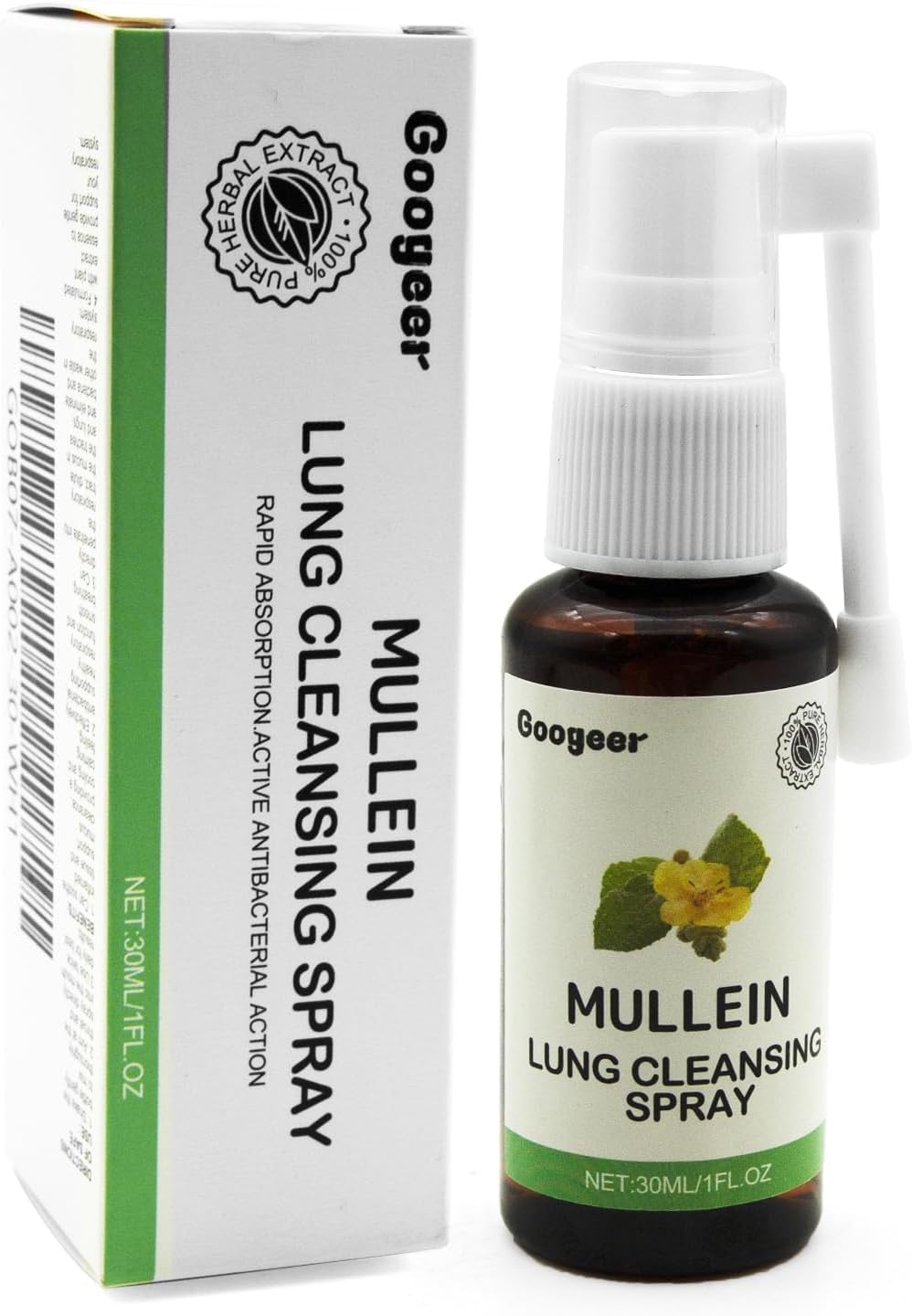 Mullein Lung Cleansing Spray Mullein Leaf Extract Spray Herbal Lung Cleanse Spray Pure Herbal Extract (1 PCS)